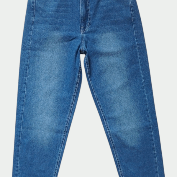 Mid-Blue Tapered Jeans