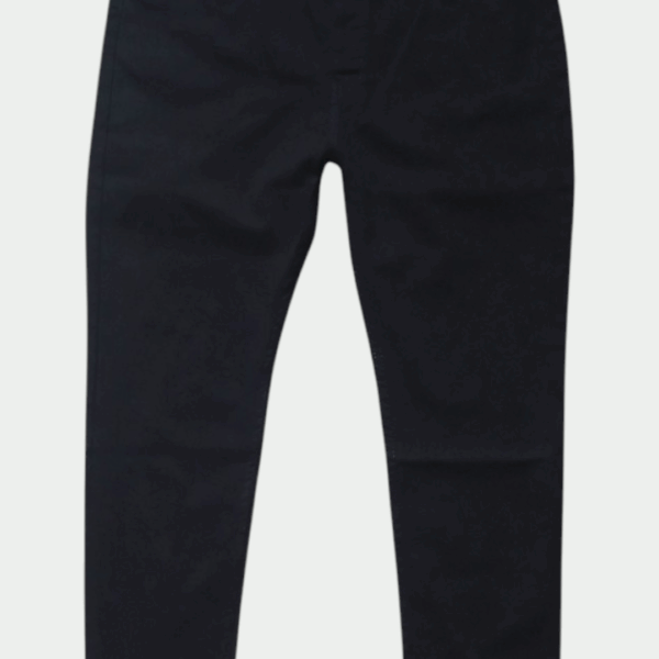 Jet Black Straight-Leg Jeans