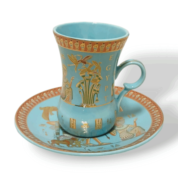 Ceramic Tea Set With Ancient Egyptian Design