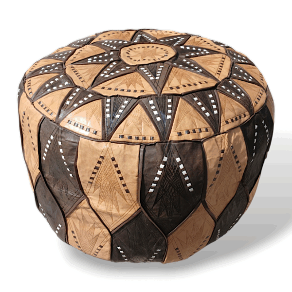 Genuine Leather Pouf