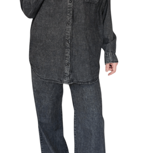 Washed Denim 2-Piece Set