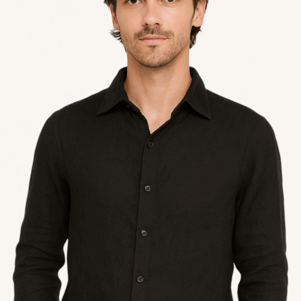 Long Sleeve Linen Shirt - Lightweight Summer Casual Button-Up