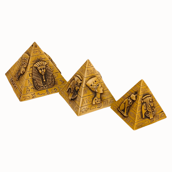Bigger Miniature Egyptian Pyramid Set (3 Pieces)