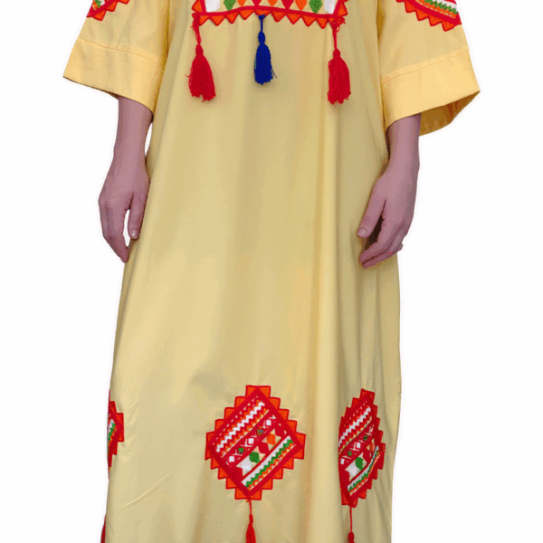 Tassel Folk Kaftan Dress