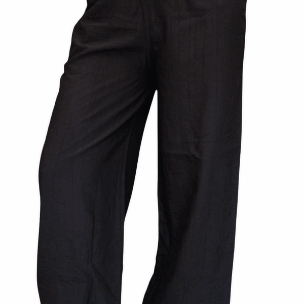Drawstring Linen & Viscose Pants