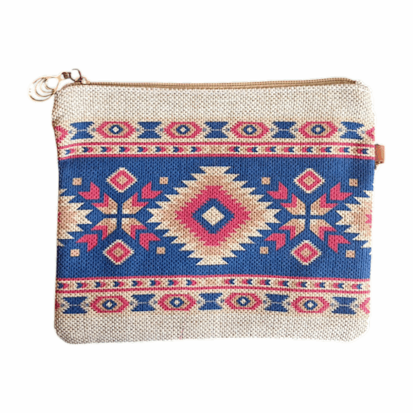 Ethnic Canvas Zipper Pouch