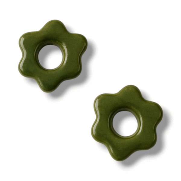 Flower Stud Earrings - Handmade Clay Earrings Collection