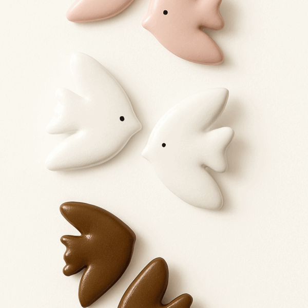 Bird Stud Earrings - Handmade Clay Earrings Collection