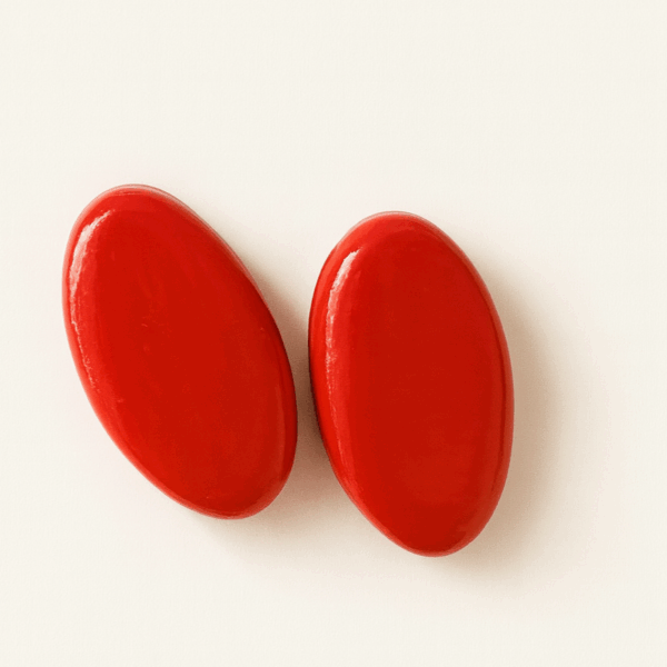 Oval Stud Earrings- Handmade Clay Earrings Collection